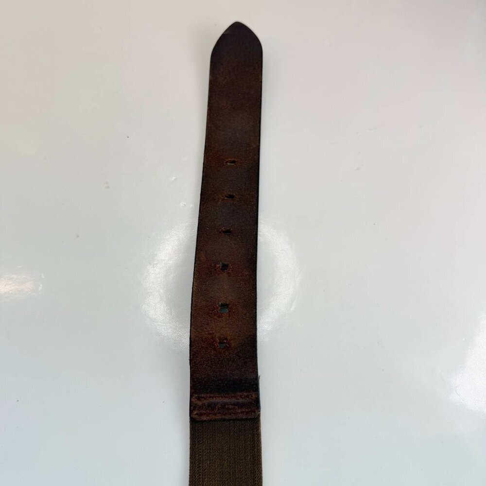 Men’s U.S. Polo Assn. Leather & Canvas Belt - Size 32 - Picture 8 of 13